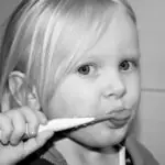 toddler brushing teeth