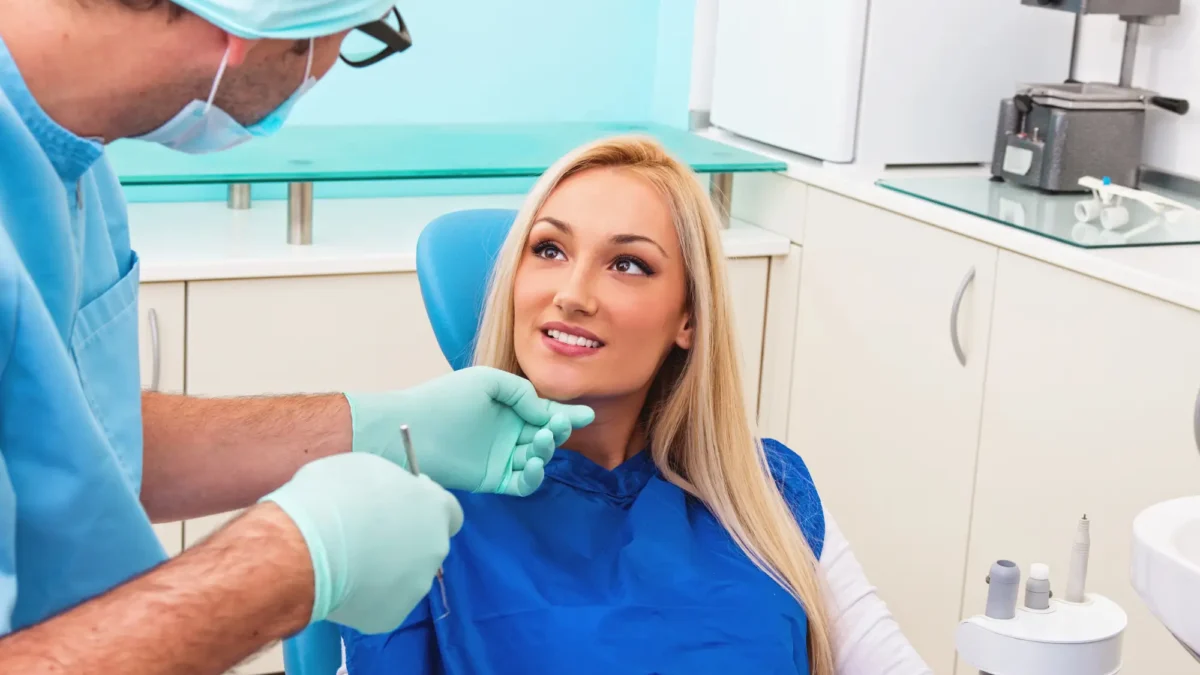 Patient receiving care from the best dentist in Matthews, NC